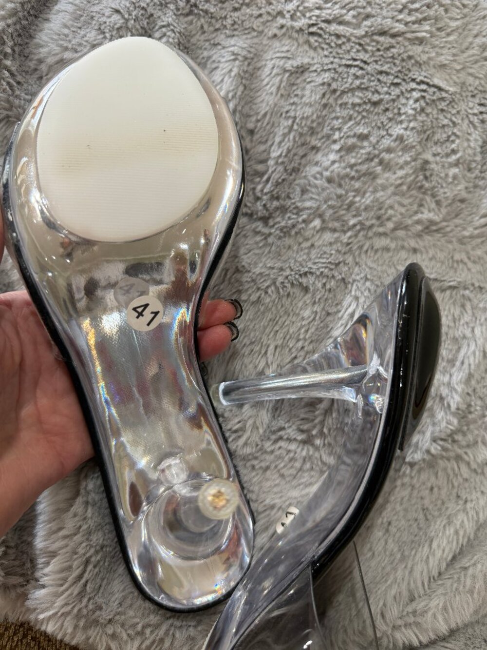 Clear heels NEW Sz. 10 - Picture 6 of 6